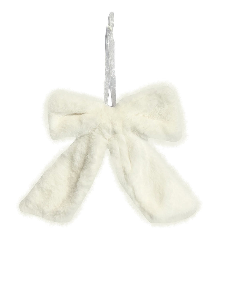 Fur Bow - White