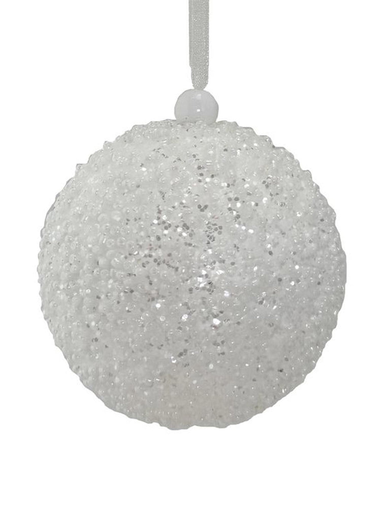 8cm Luxe White Bauble