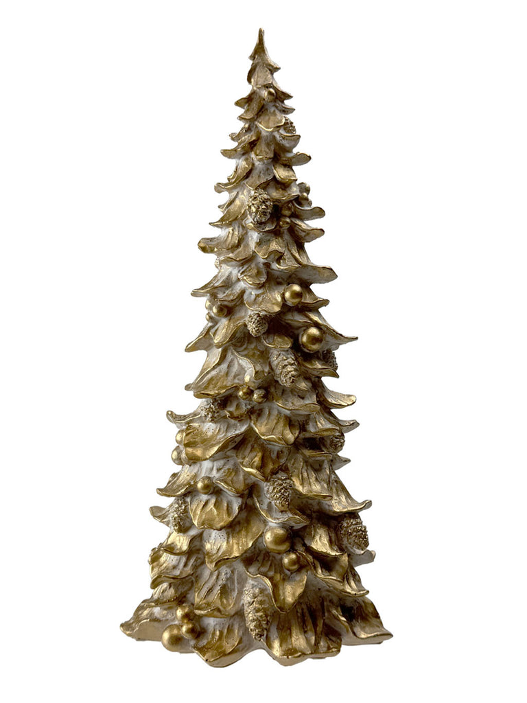 Gold Cone Tree Ornament 29cm