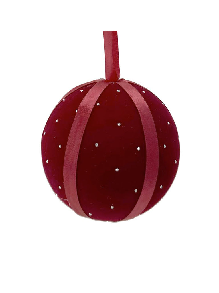 10cm Velvet Ribbon Bauble
