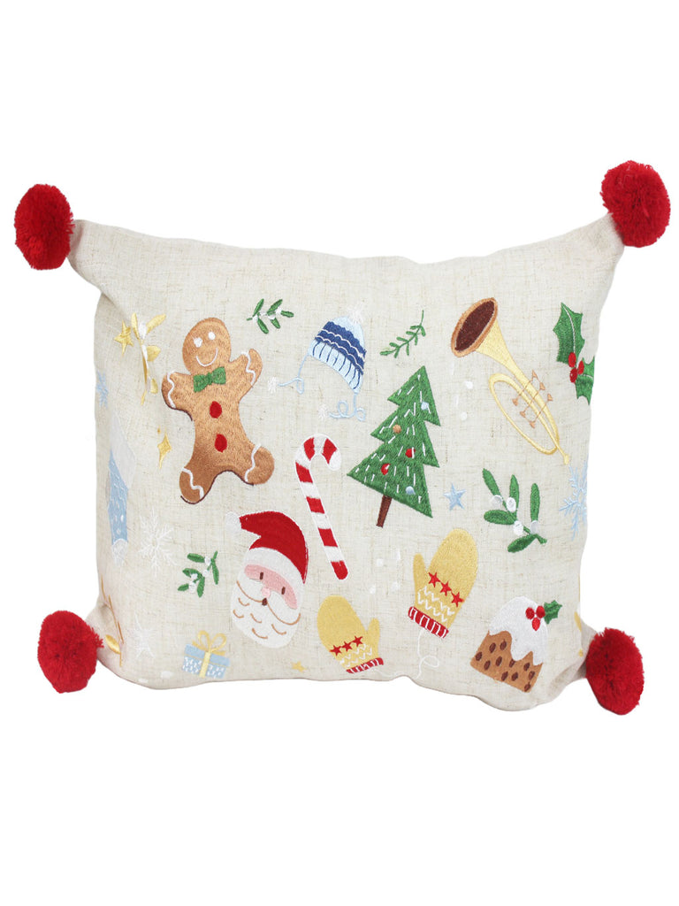 Santa's Grotto Christmas Cushion