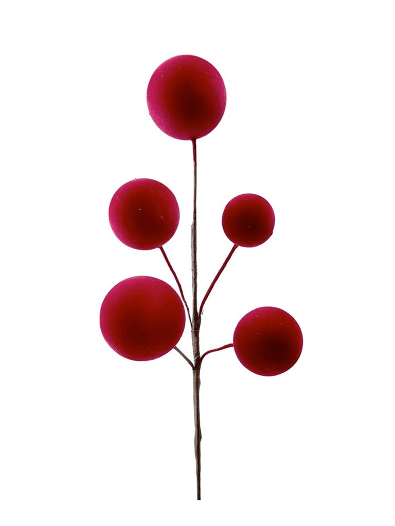 30cm Flocked Foam Ball Pick - Red