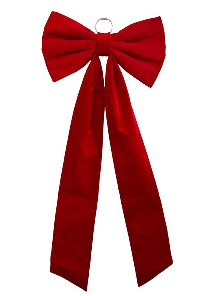 50 x 120cm Giant Velvet Bow - Red