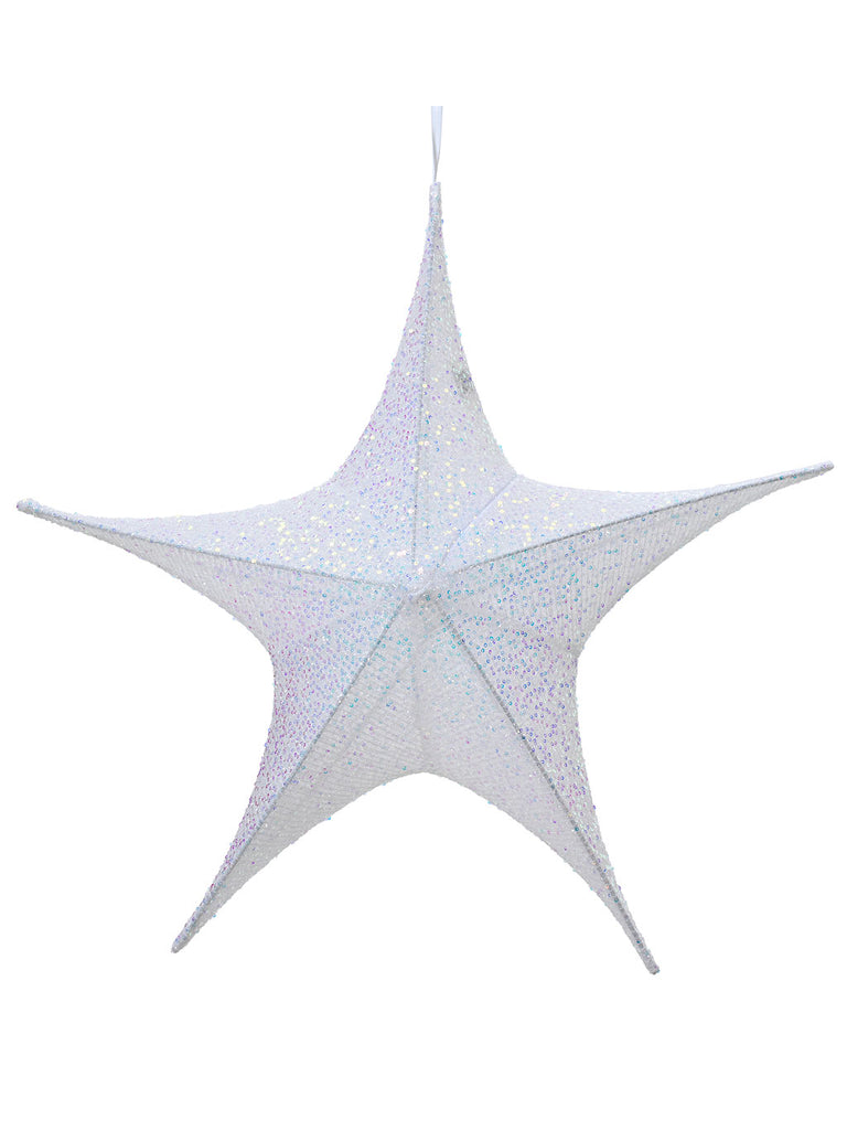 Hanging Star With Sequins - Iridescent 135cm