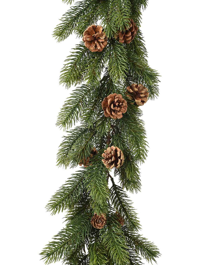 1.8M (6ft) Green Pinecone Garland