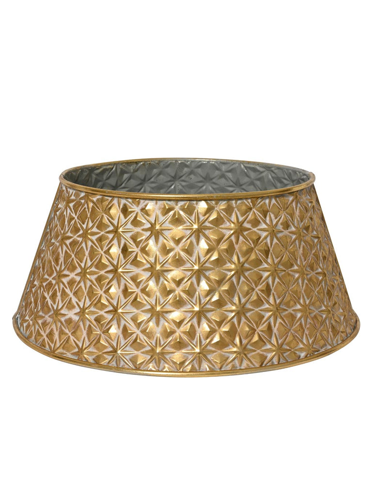 Iron Tree Ring Antique Gold Patterned