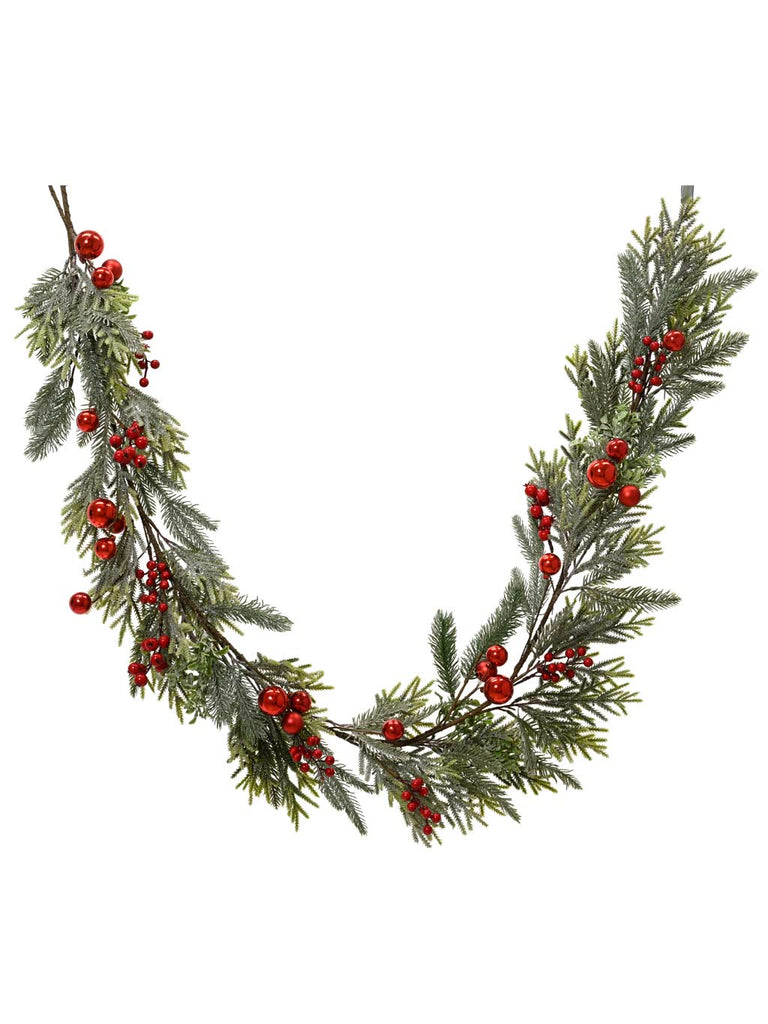 1.8M (6ft) Garland with Red Clusters