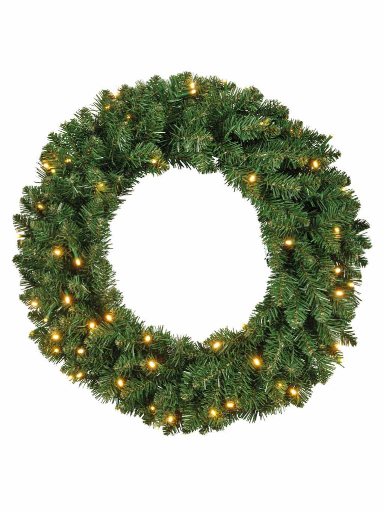B/O Everest Outdoor Wreath with Warm White LEDs