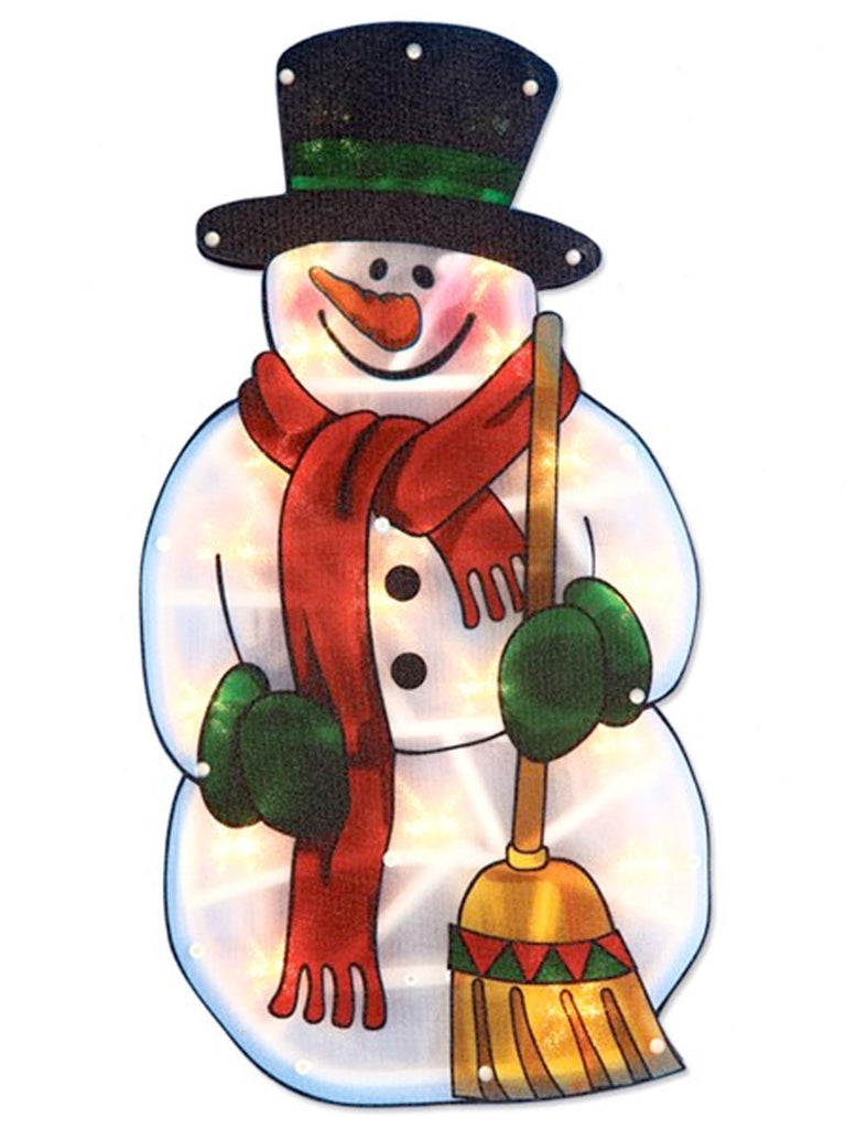 B/O Snowman Silhouette Window Light