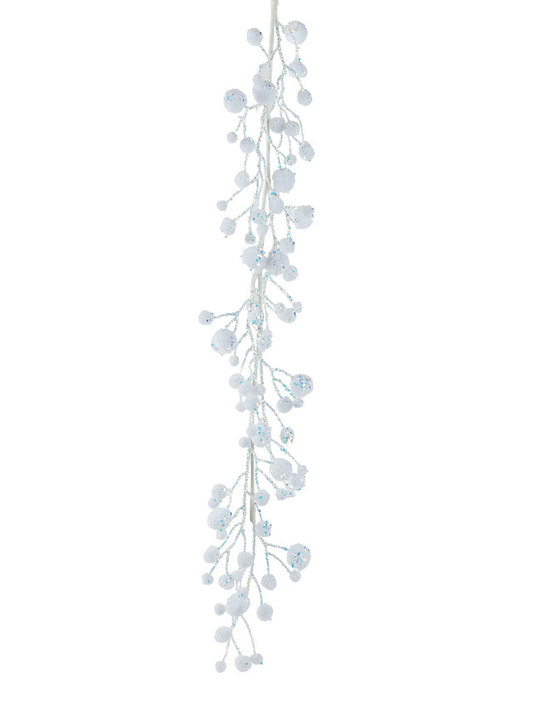 95cm Garland with Glitter Snowballs
