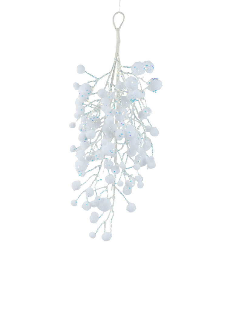 52cm Bunch of Glitter Snowballs
