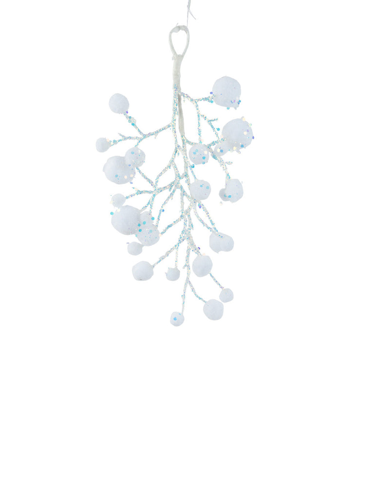 30cm Bunch of Glitter Snowballs
