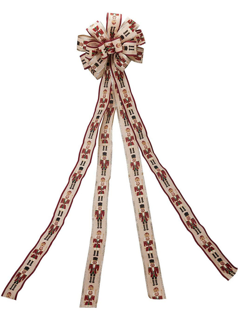 130 x 33cm Tree Top Bow - Nutcracker