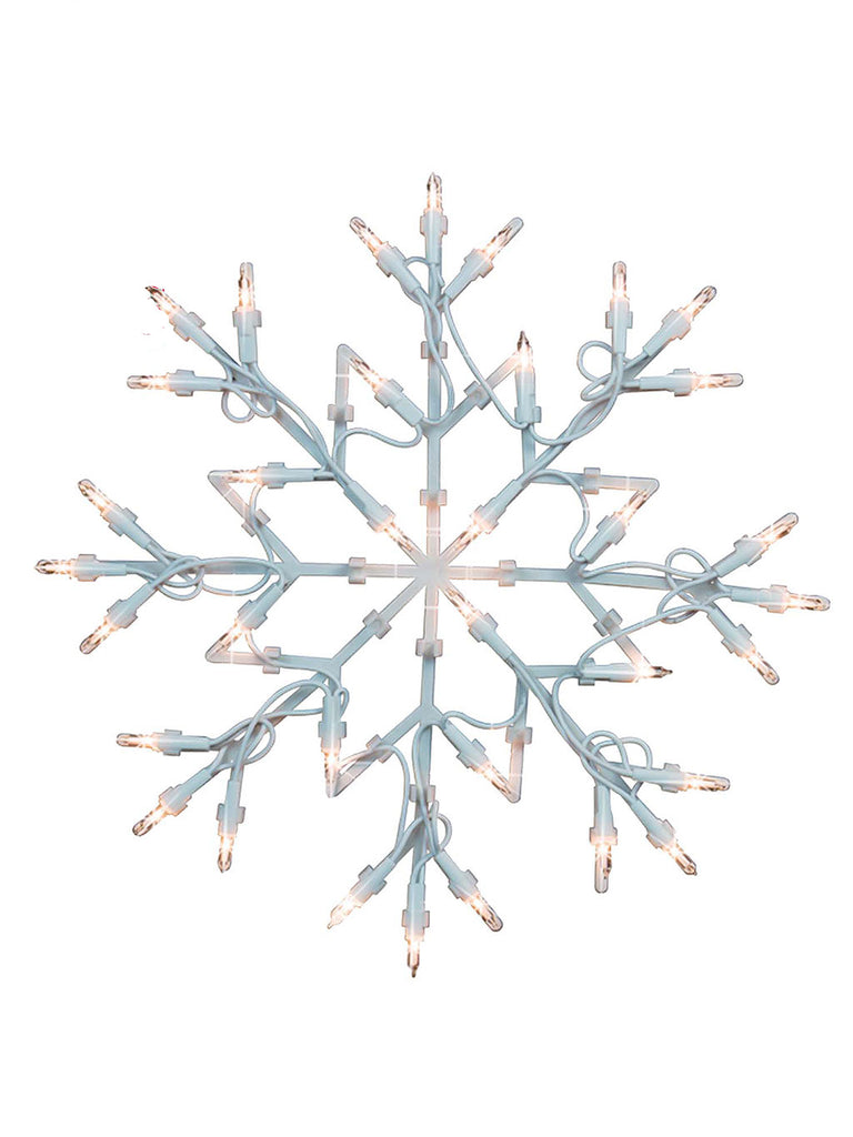 35 LED Warm White Snowflake Silhouette