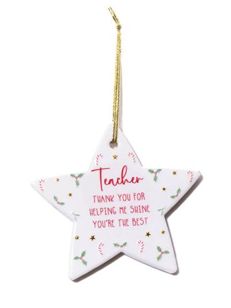 Santas Magical Feast Teacher Ceramic Star Hanger