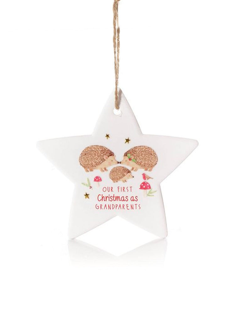 Our First Xmas As Grandparents Ceramic Star Tree Dec