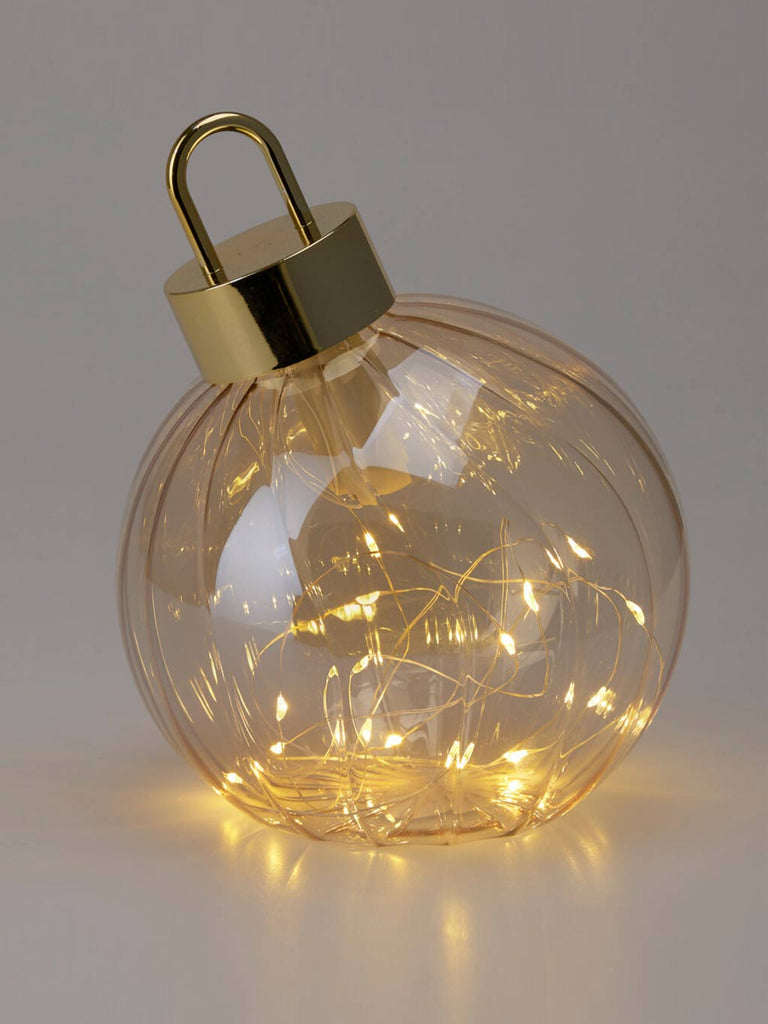 B/O Christmas Ball with LED Amber