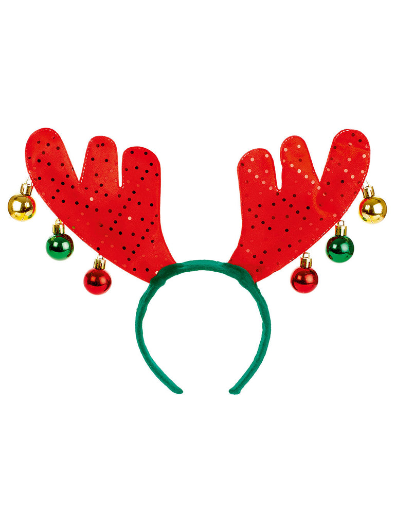 37cm Reindeer Antler with Bauble Headband