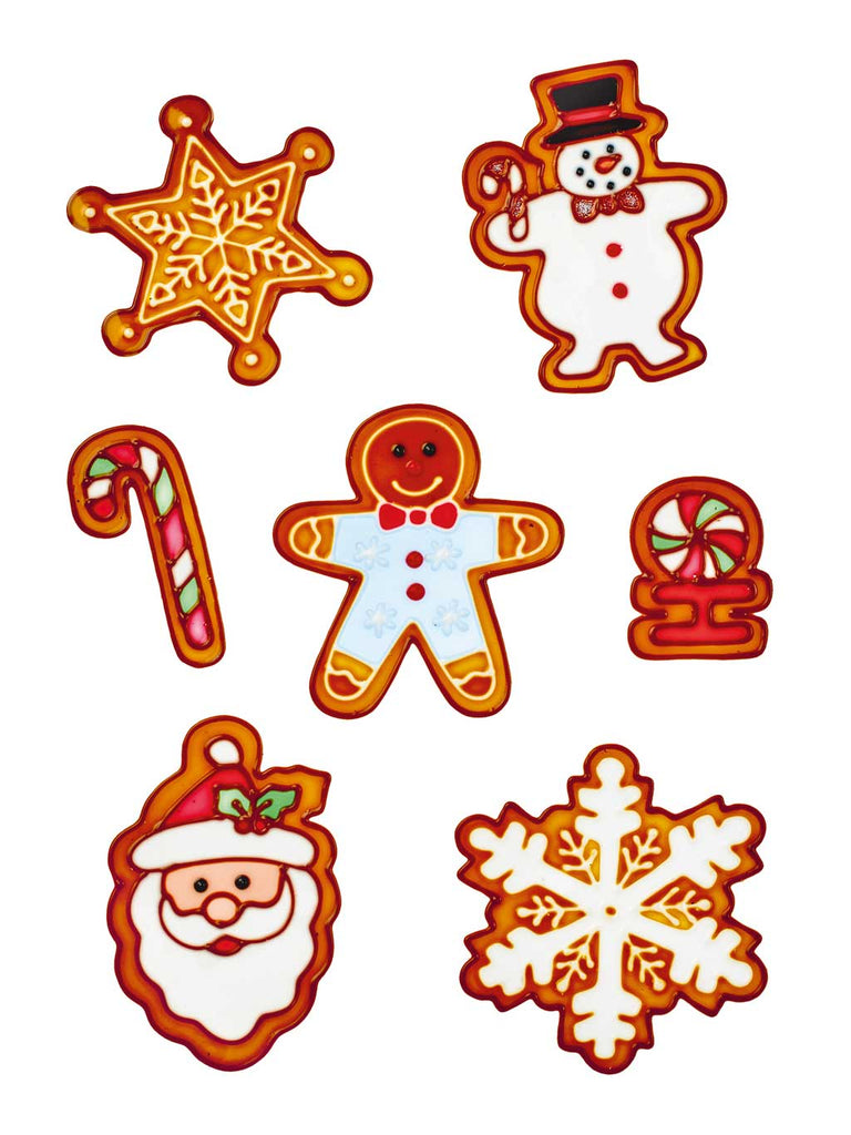 40cm 7pc Gingerbread Cookie Window Cling