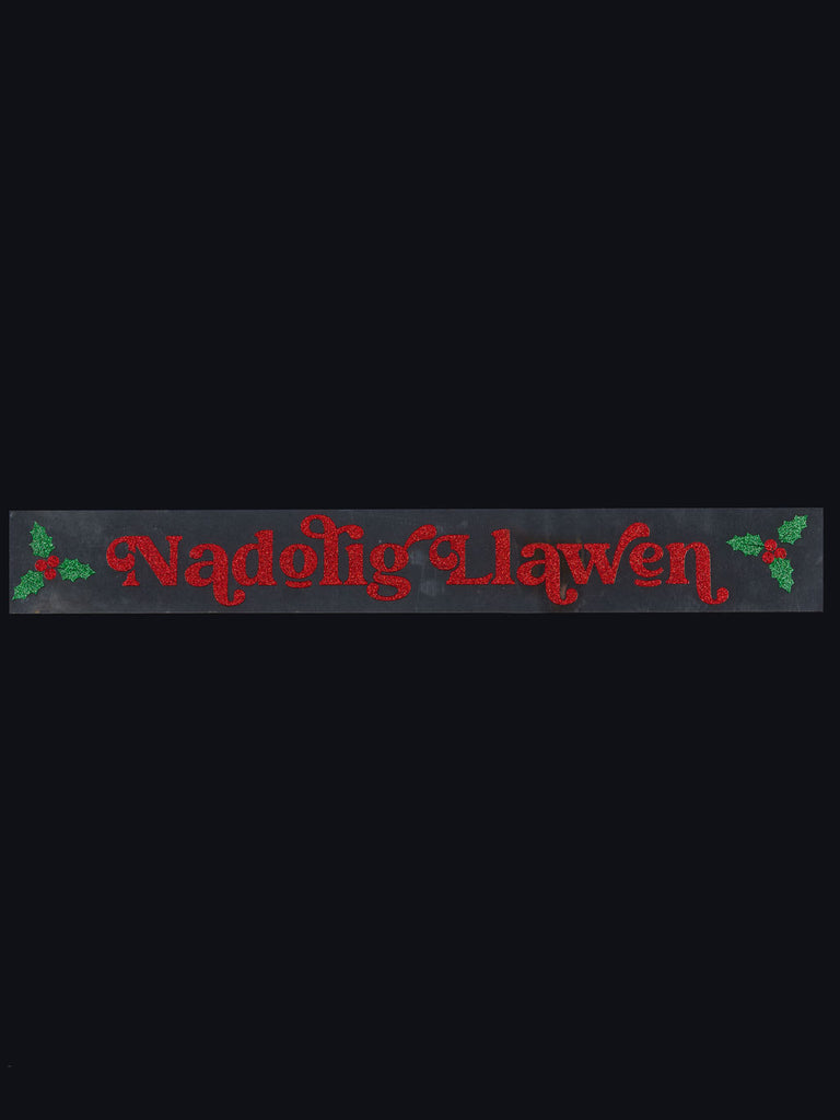57cm Glitter Nadolig Llawen Window Sticker