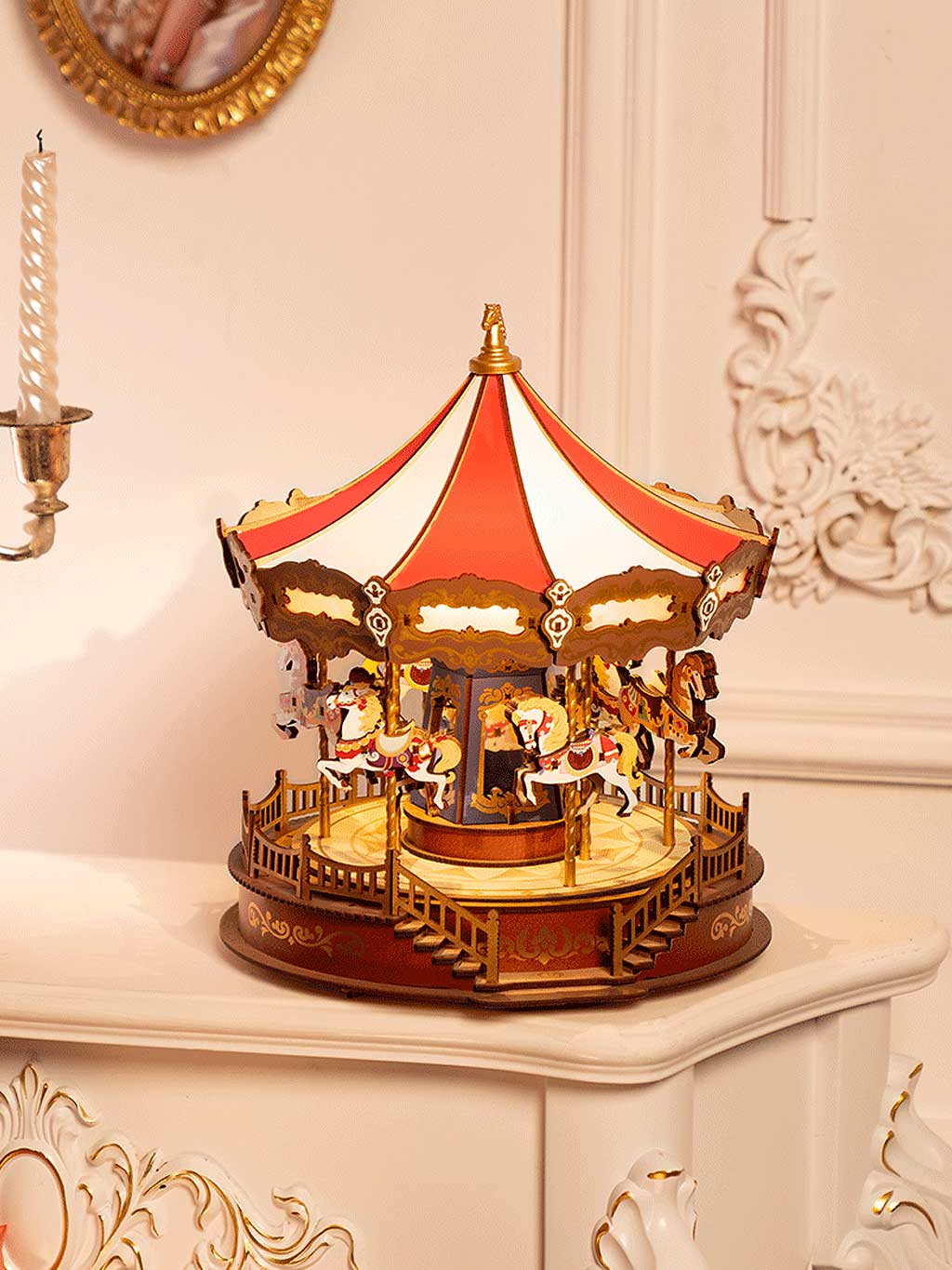 Classic Carousel DIY Model Kit – Seasons Christmas Outlet