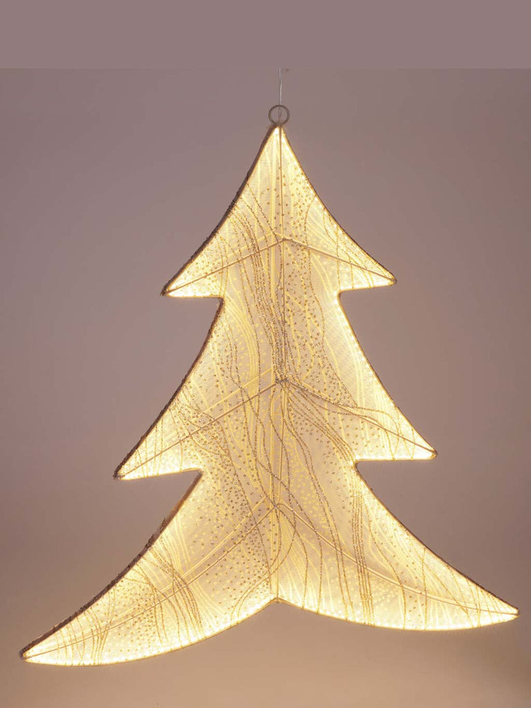 53 x 56cm Christmas Tree With 260 LEDs - Gold