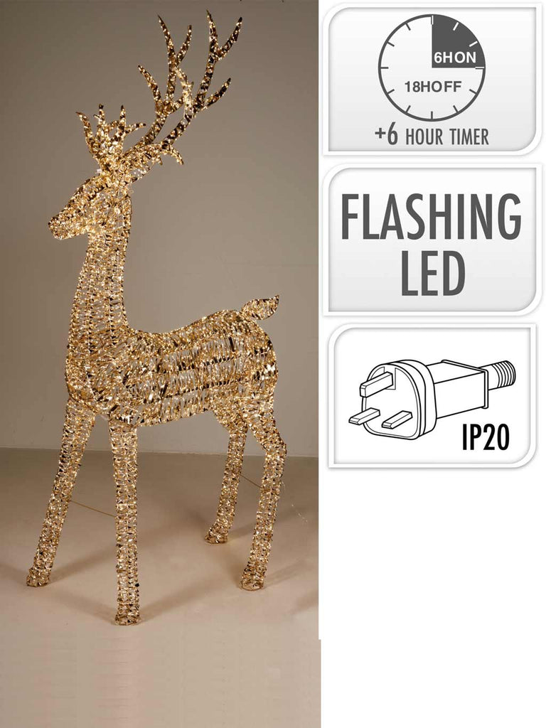 2.7M (9ft) Reindeer with 5200 Flashing LEDs