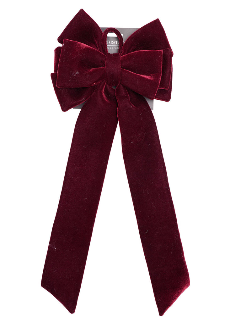 72cm 2 Layer Bow - Burgundy