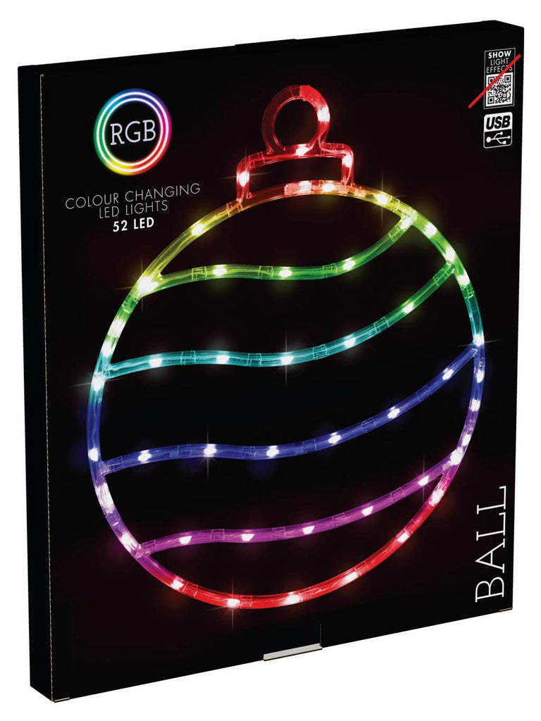 Christmas Ball with 52 Colour Changing RGB LEDs