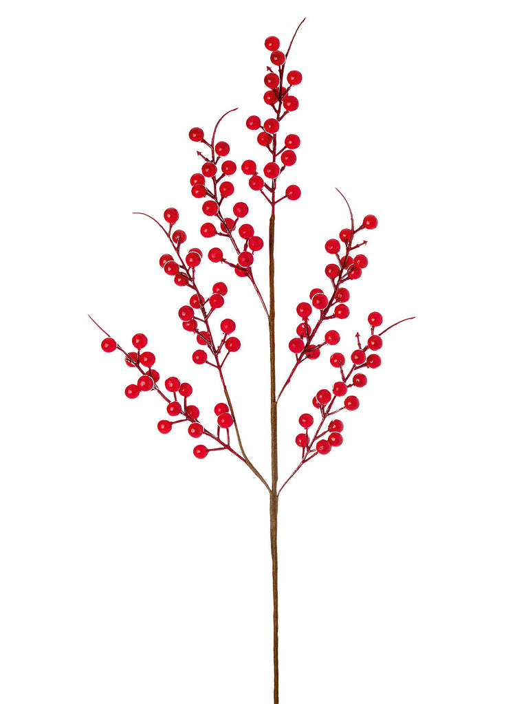 70cm Red Berries Stem