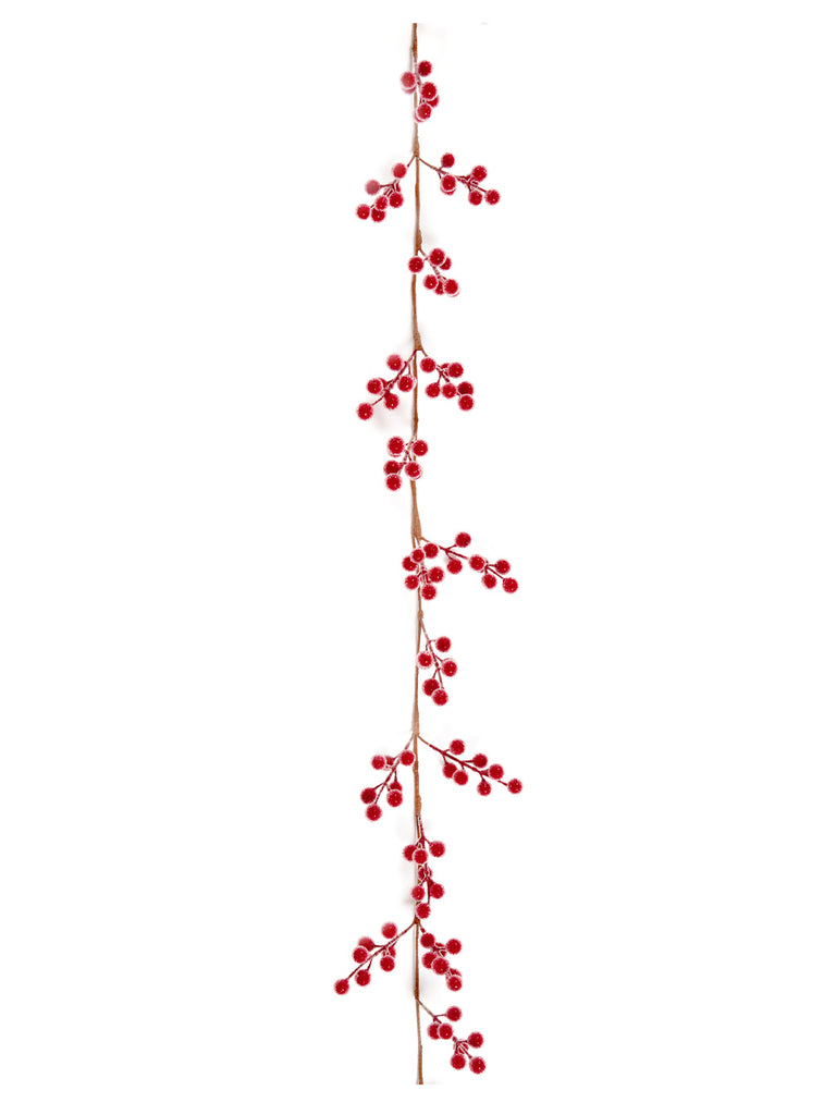 1.8M Frosted Red Berry Garland