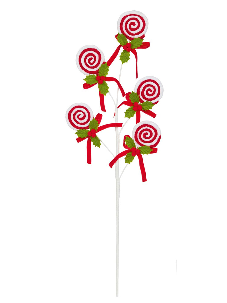 63cm Multi Candy Cane Swirls Stem