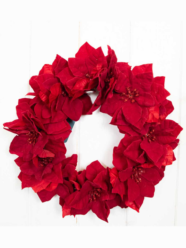 12" Poinsettia Wreath