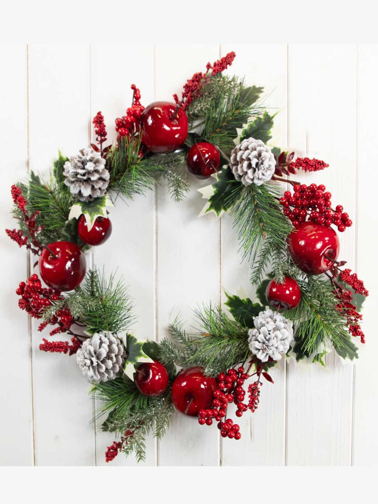 45cm Apple & Pinecone Wreath