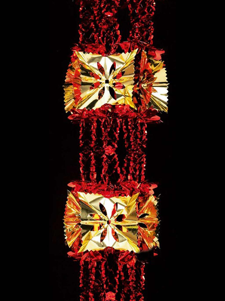 2.7M x 33cm Christmas Foil Garland - Red & Gold