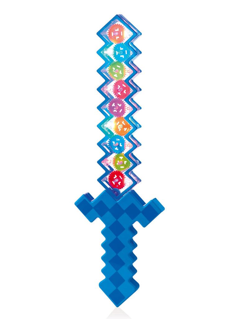 46cm Lit B/O Musical Blue Pixel Sword