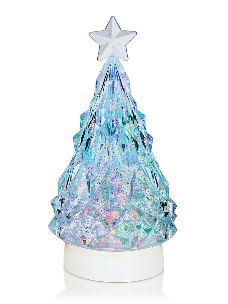 24cm Lit Colour Changing Xmas Tree Water Spinner