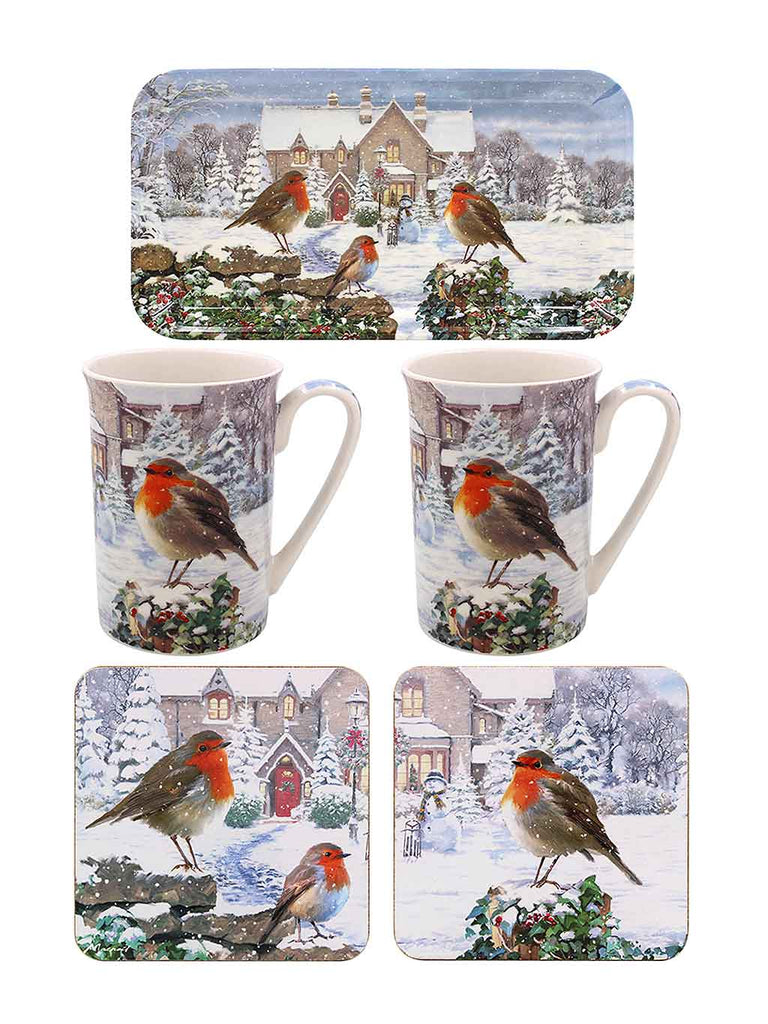 Christmas Robins 5 Piece Gift Set