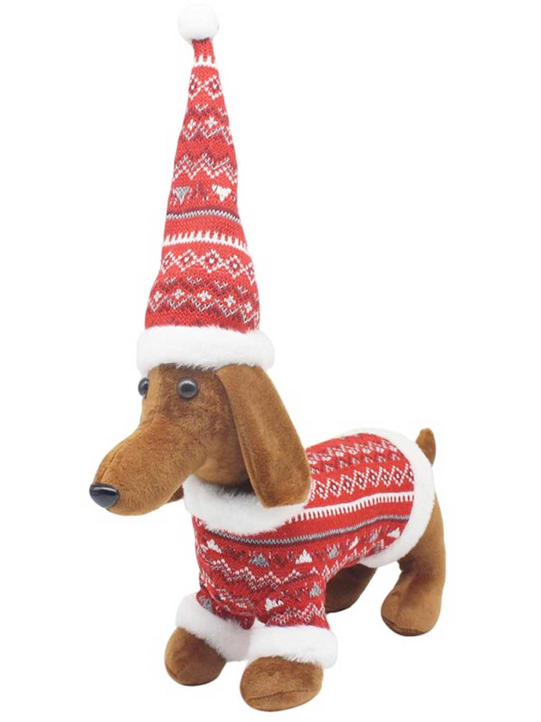 Medium Christmas Dachshund - Red