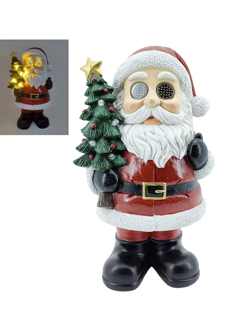 B/O Santa with Animated Eyes and Warm White LEDs