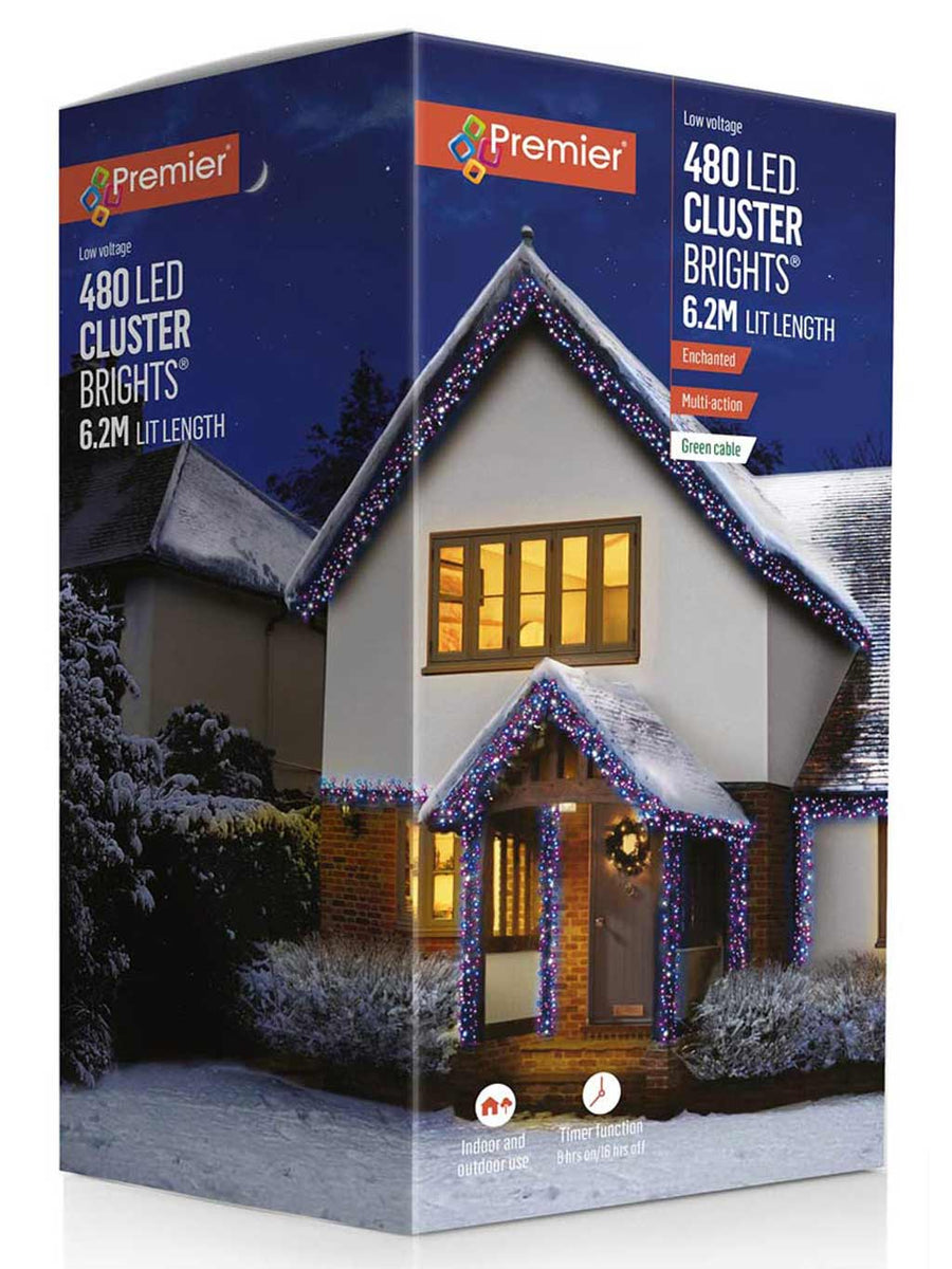 480 LED Multi-Action Cluster Brights with Timer – Seasons Christmas Outlet