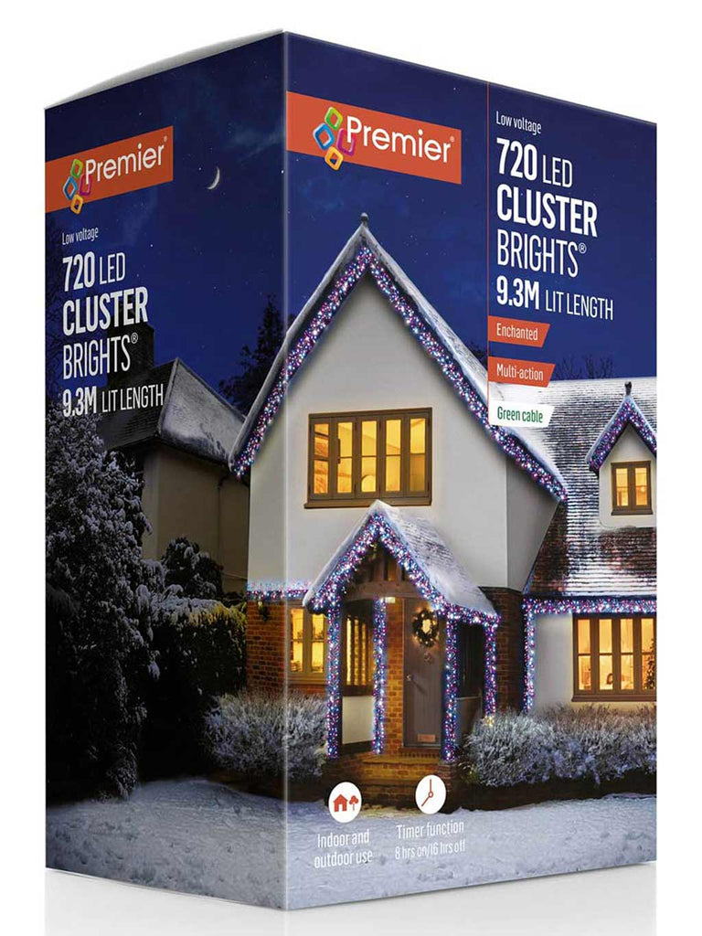 720 Multi-Action LED Cluster Brights with Timer - enchanted