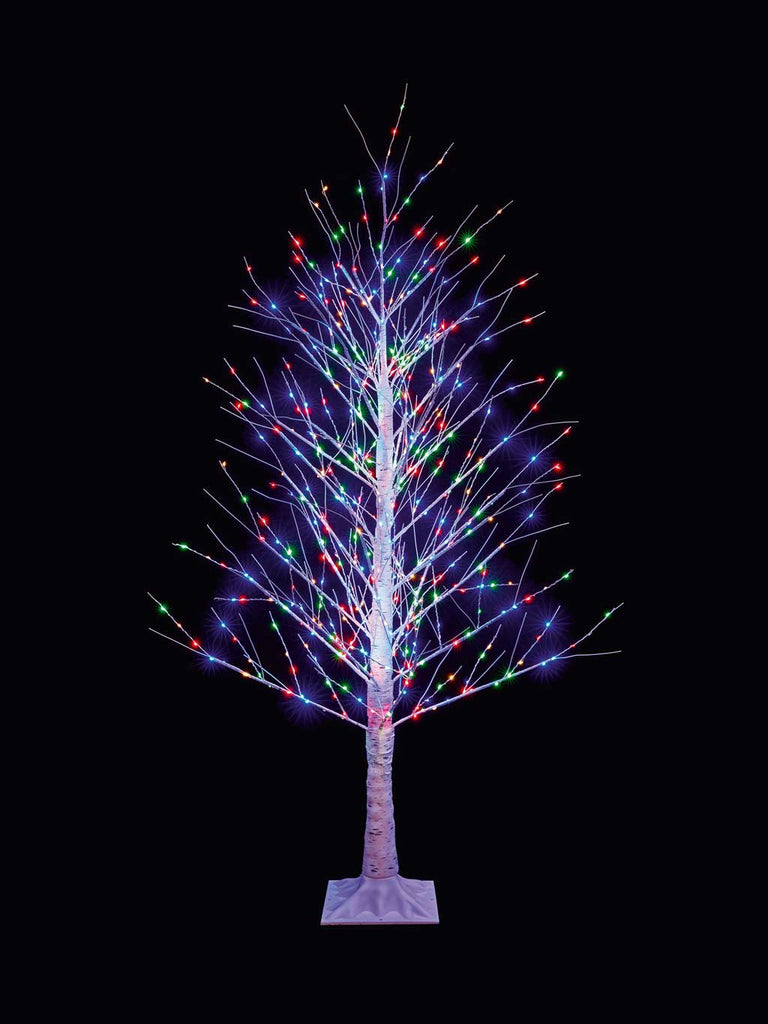 1.8M Birch Tree with 1100 LEDs - Multicolour Twinkle
