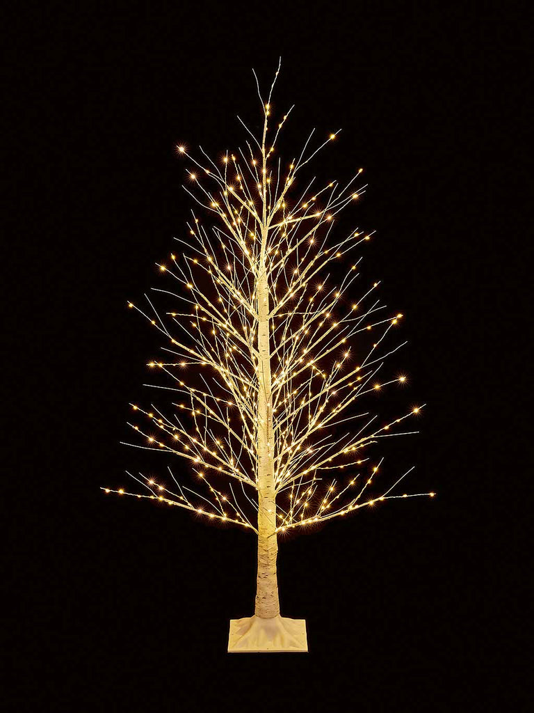 1.8m Birch Tree with 1100 LEDs Warm White Twinkle