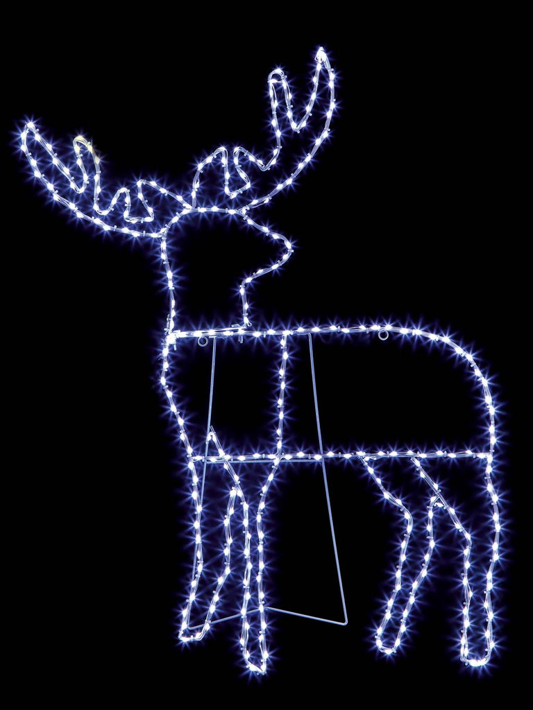 80cm x 1M Twinkling Flexi Bright Reindeer with 294 LEDs White