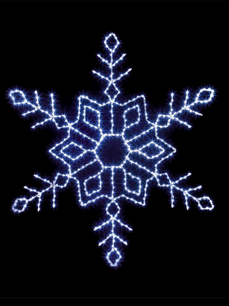 1.2M Twinkling Flexi Bright Snowflake with 535 LEDs White