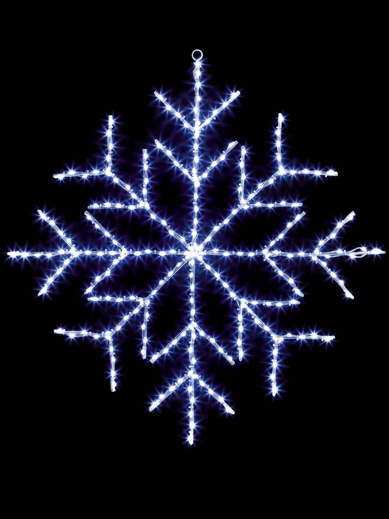 61cm Twinkling Flexi Bright Snowflake with 160 LEDs White