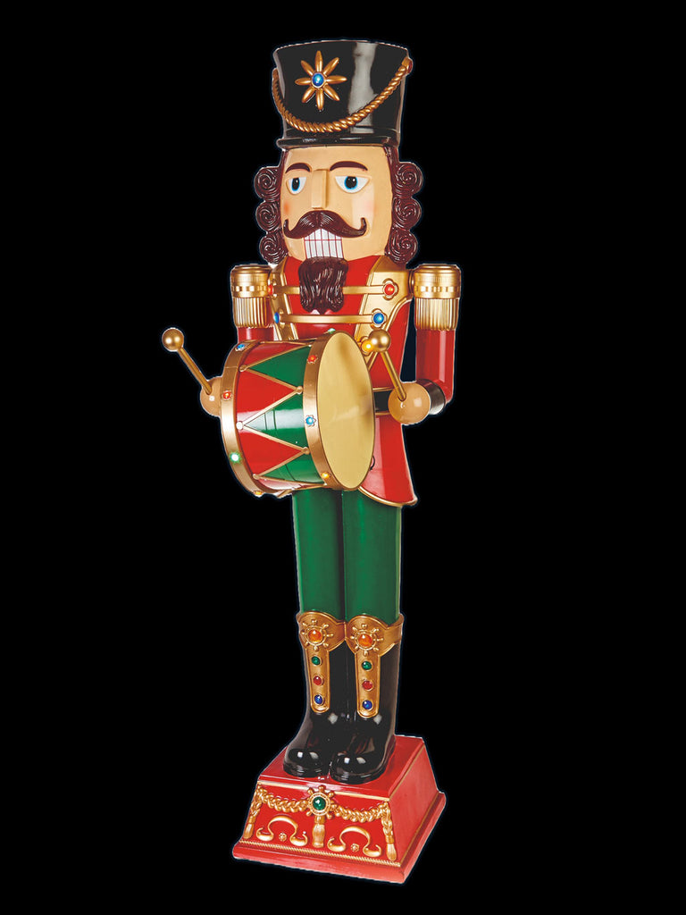 1.2M Lit Animated Nutcracker with Drum and Music