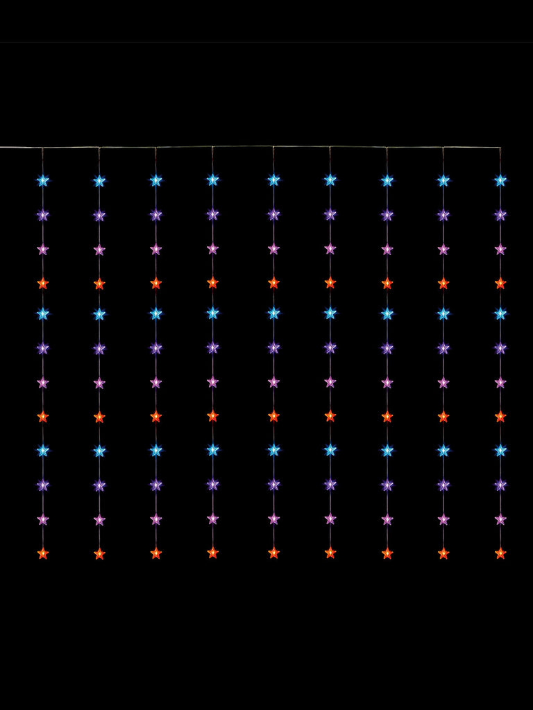 1.2 x 1.2M Flexi Bright Star Curtain Light w - 108 LEDs Rainbow