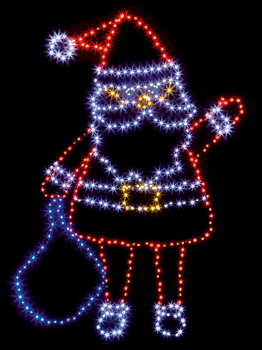 1.18M x 88cm Twinkling Flexi Bright Santa with 460 LEDs – Seasons ...